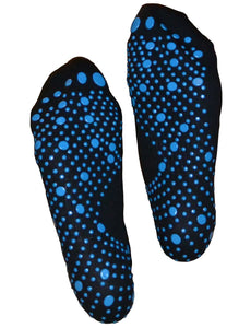 Long Black/ Blue Grip Socks